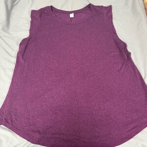 Old Navy Luxe Burgundy Purple Ruffled Tank Top